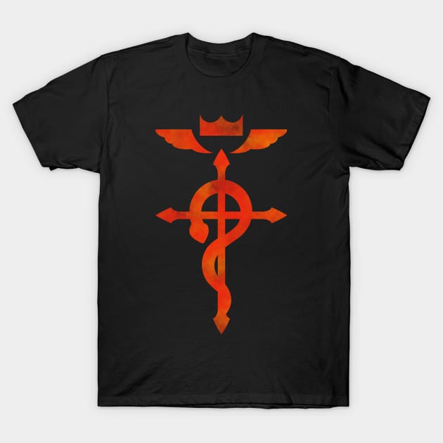 Fullmetal Alchemist Logo Orange T-Shirt by Wyrneck